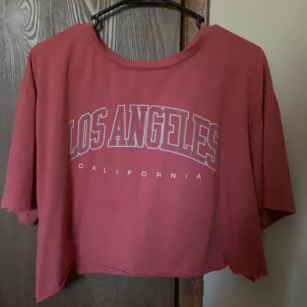 short sleeved cropped Los Ángels t-shirt